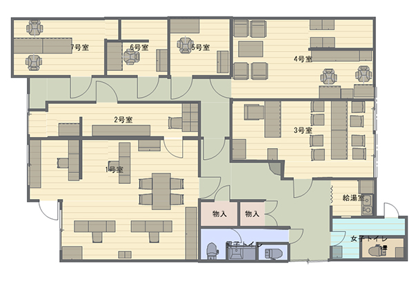レンタルオフィス間取り：ウッドハイム清和
